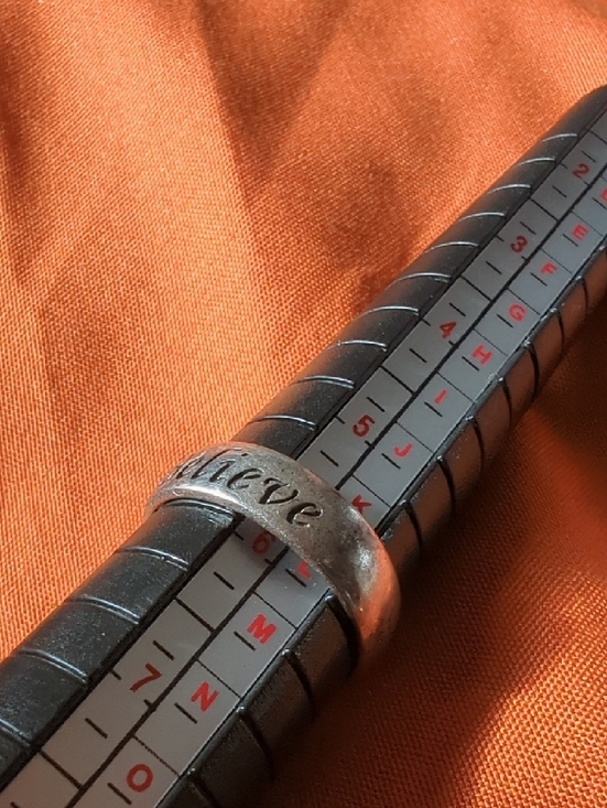 Sterling Silver 'Love Dream Believe ' Band Ring - Silver - Picture 4 of 5